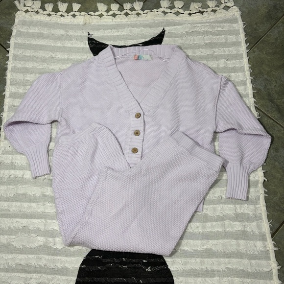 Free People Hailee Cardi Set Lilac Small Excellent Condition Worn Twice Boho